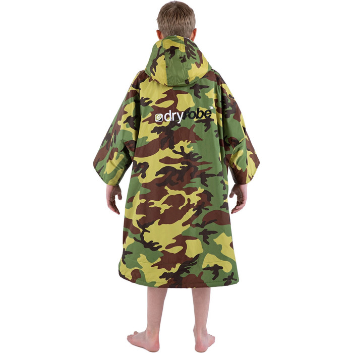 2023 Dryrobe Advance Junior Cambio De Manga Corta Robe DR100 - Camo / Grey